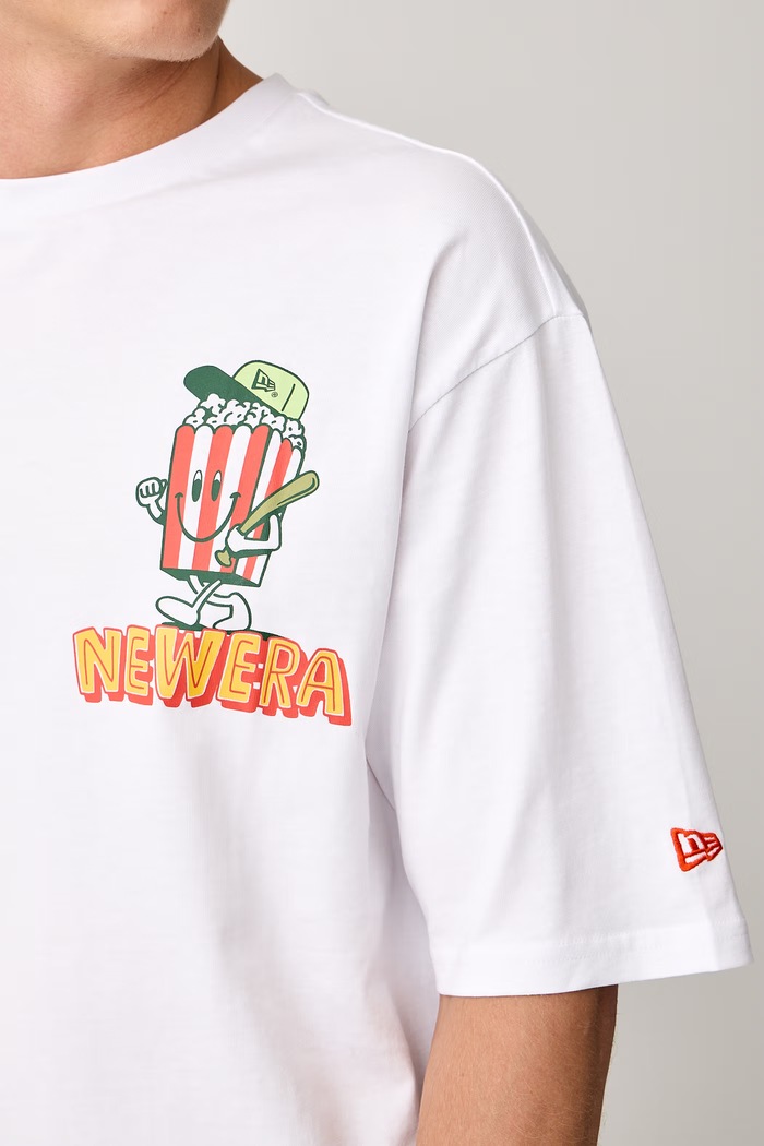 T-shirt bawełniany New Era 60897452 biały