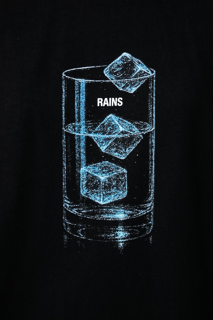 Tričko bavlnené Classic T-shirt Cubes Rains čierna 41550.01