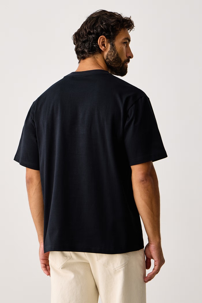 Odzież Rains T-shirt męski bawełniany Classic T-shirt Splash 41470.01 czarny