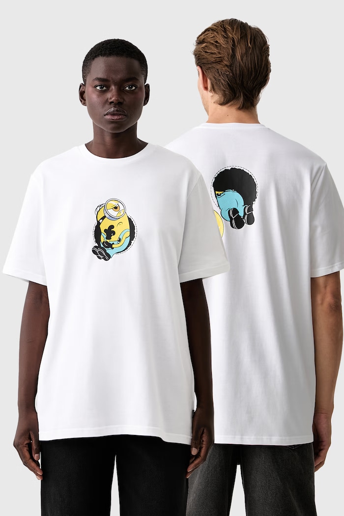Converse T-shirt bawełniany x Minions & Monsters biały CVM6T226