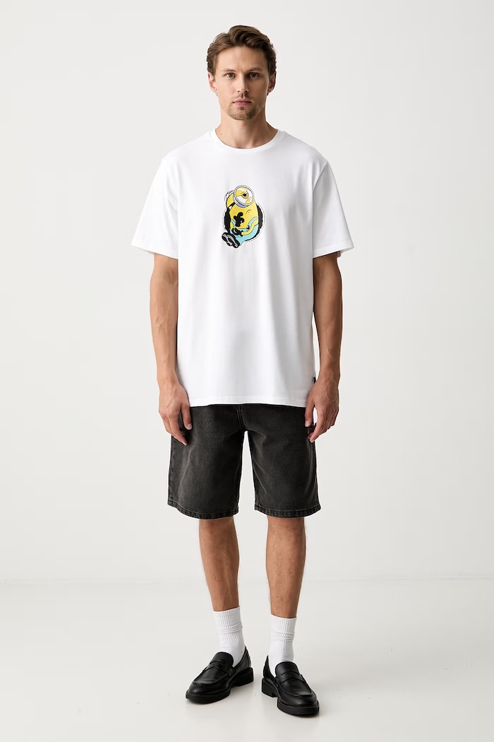 Converse T-shirt bawełniany x Minions & Monsters biały CVM6T226