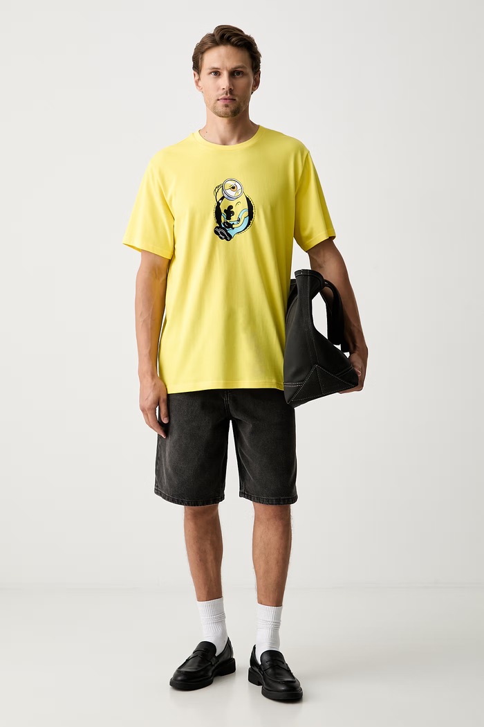 Odzież Converse T-shirt bawełniany x Minions & Monsters CVM6T226 żółty