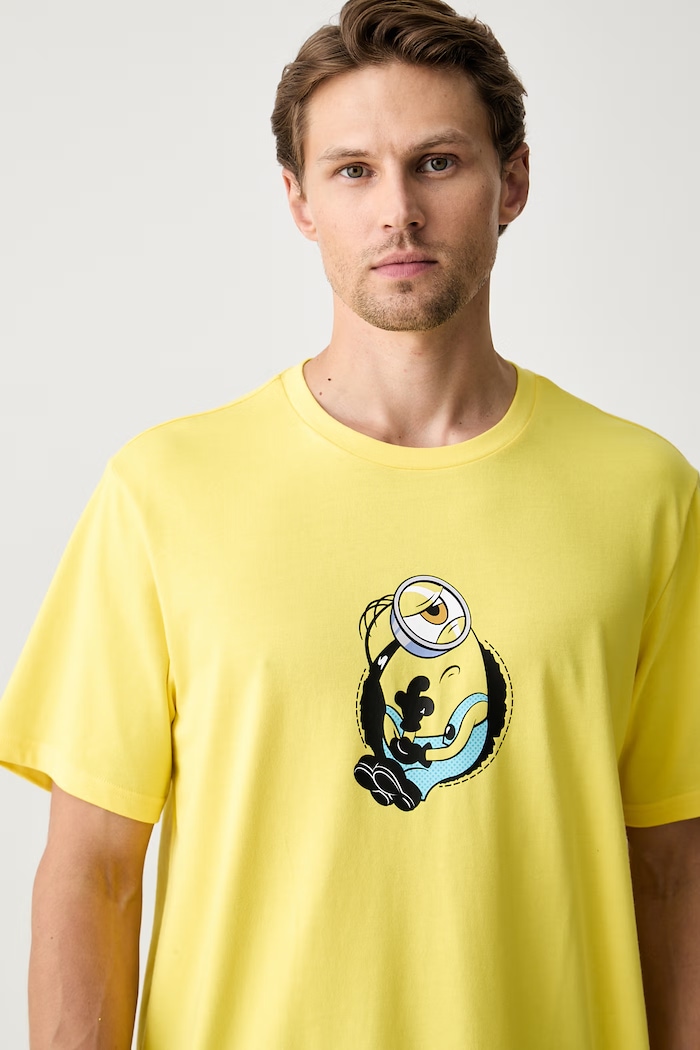 Converse T-shirt bawełniany x Minions & Monsters żółty CVM6T226