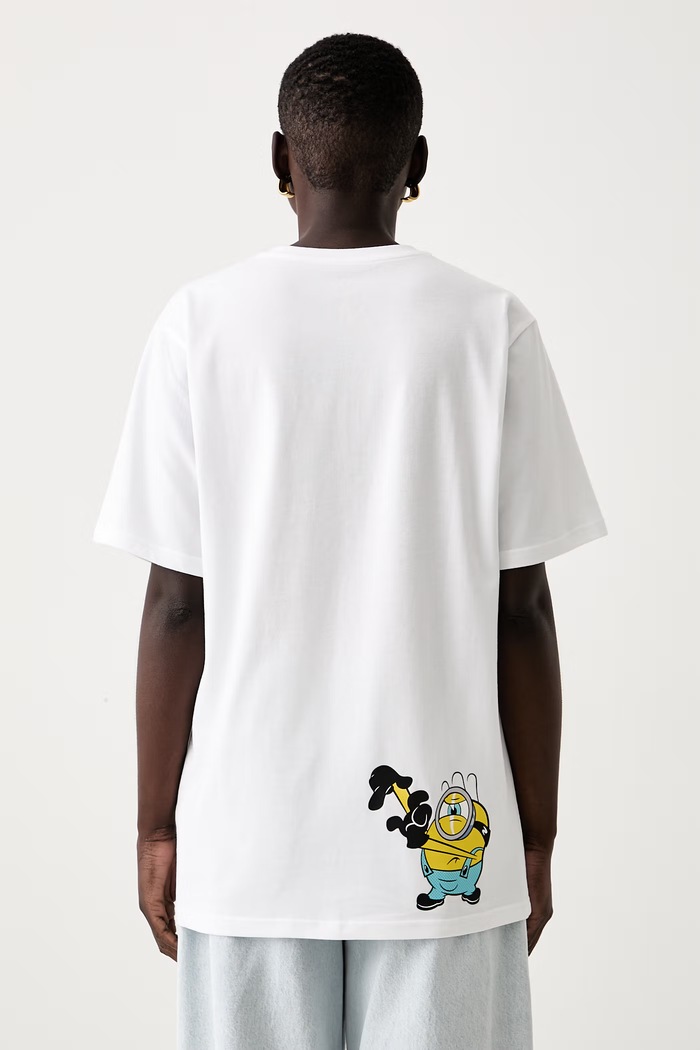 Odzież Converse T-shirt bawełniany x Minions & Monsters CVM6T225 biały
