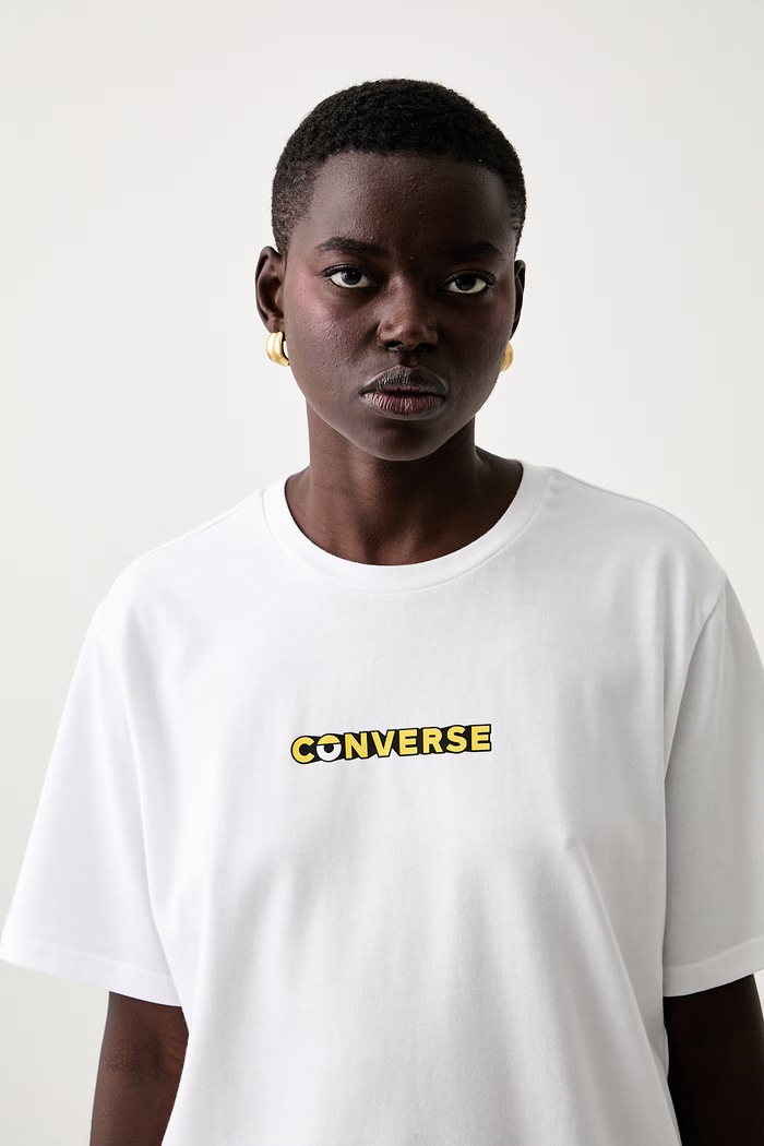 Converse T-shirt bawełniany x Minions & Monsters biały CVM6T225