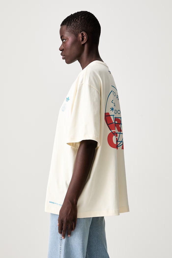 adidas Originals DTMF Bad Bunny Heavyweight Merch T-shirt bawełniany beżowy KW8113