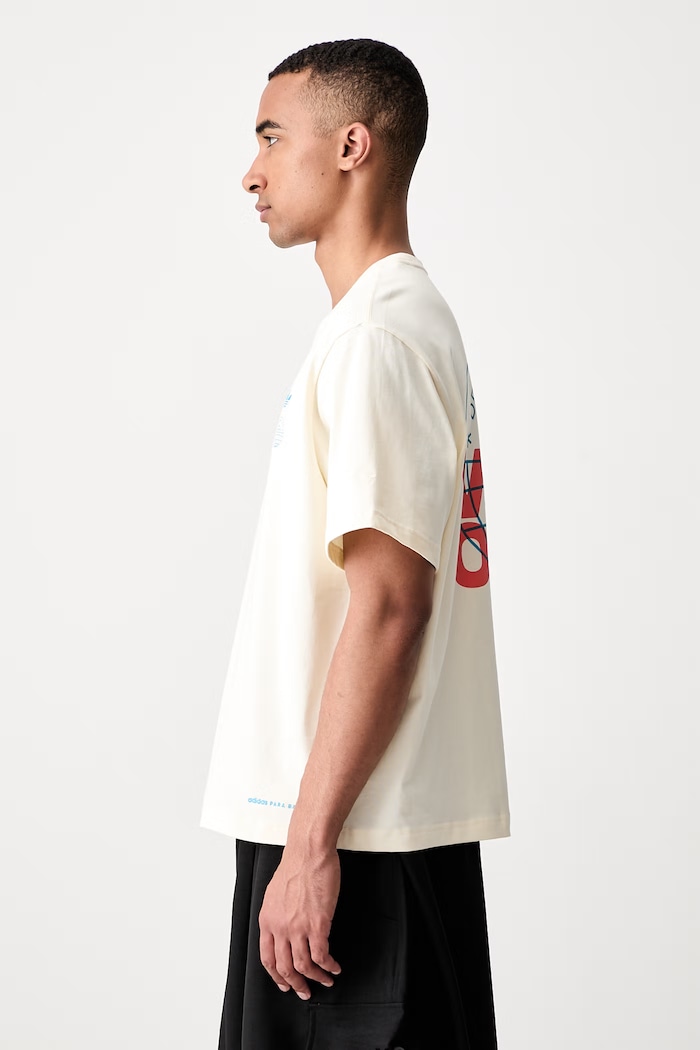 adidas Originals DTMF Bad Bunny Heavyweight Merch tricou din bumbac bej KW8113