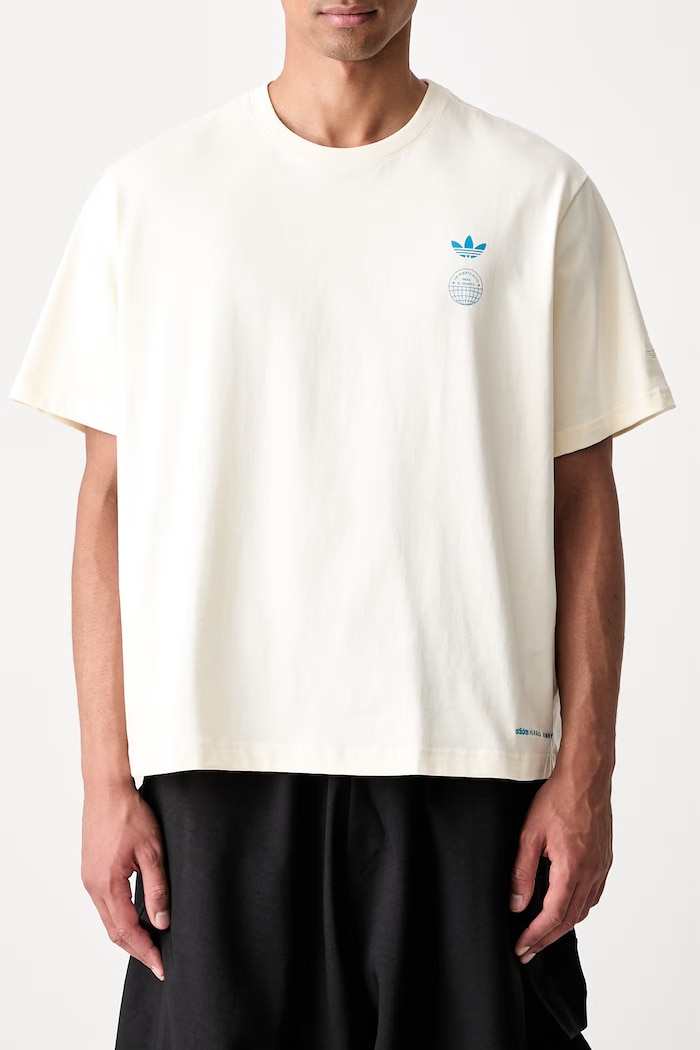 adidas Originals DTMF Bad Bunny Heavyweight Merch tricou din bumbac KW8113 bej