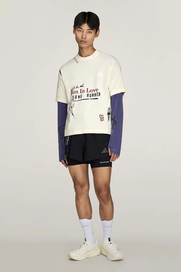 adidas Originals Adidas Running x Song For The Mute T-shirt bawełniany KQ6782 beżowy AW26
