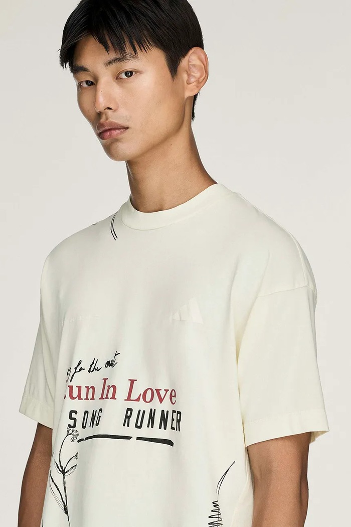 Adidas Running x Song For The Mute T-shirt bawełniany adidas Originals beżowy KQ6782