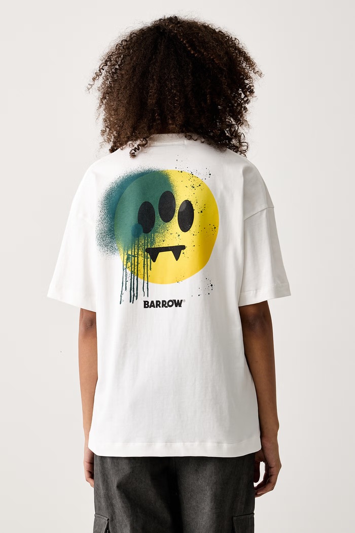 Barrow T-shirt βαμβακερό λευκό F6BWUATH069