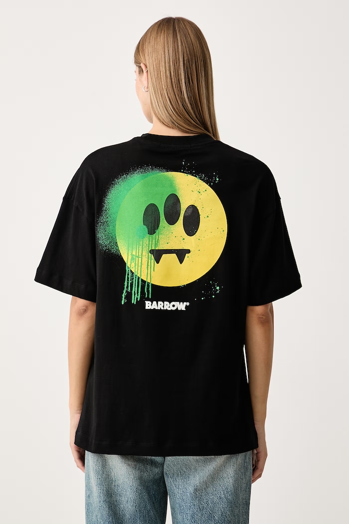 Barrow T-shirt βαμβακερό μαύρο F6BWUATH069