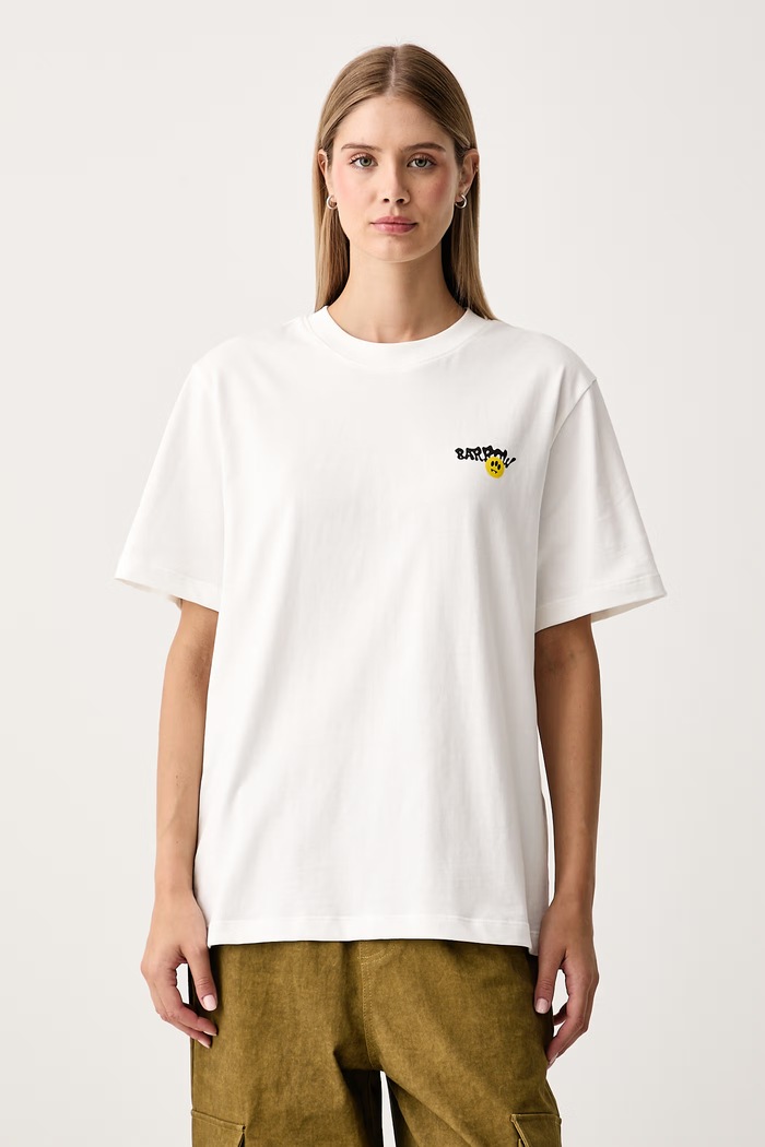 Odzież Barrow T-shirt damski bawełniany F6BWUATH068 biały