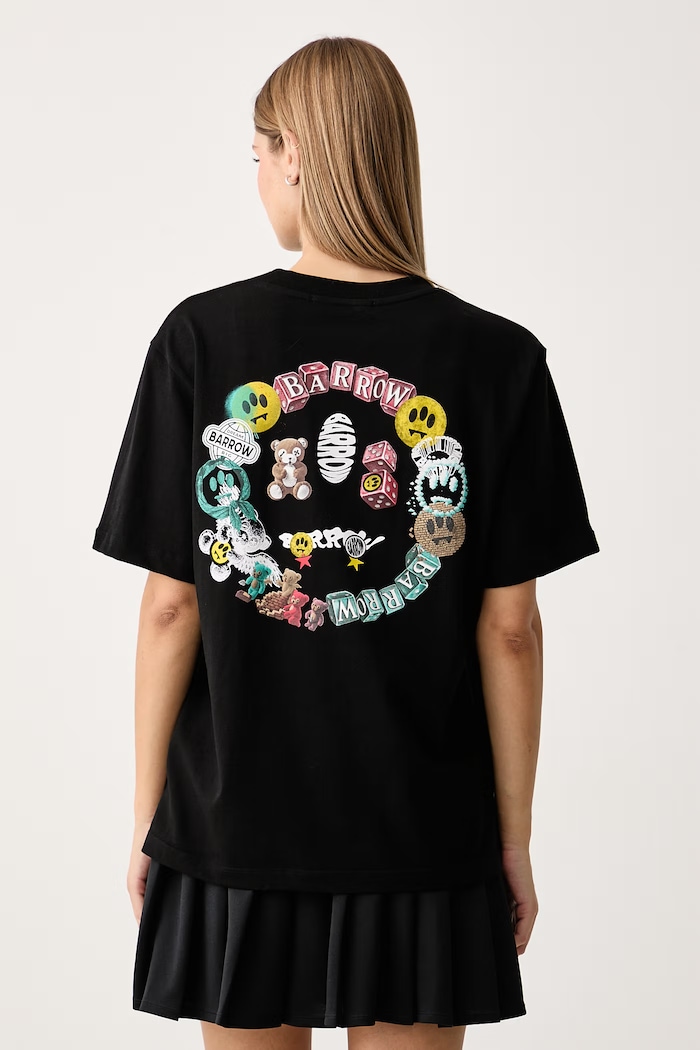 Barrow T-shirt γυναικείο βαμβακερό μαύρο F6BWUATH068