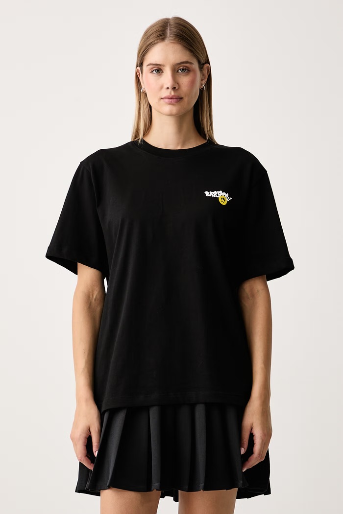 Odzież Barrow T-shirt damski bawełniany F6BWUATH068 czarny