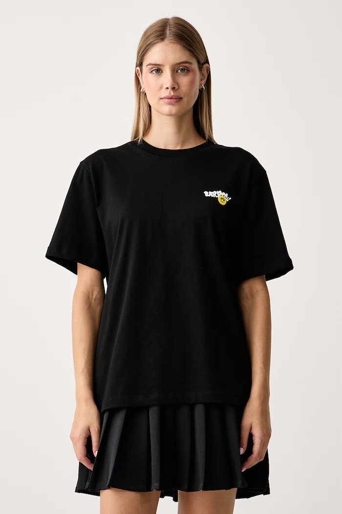 Ρούχα Barrow T-shirt γυναικείο βαμβακερό F6BWUATH068 μαύρο
