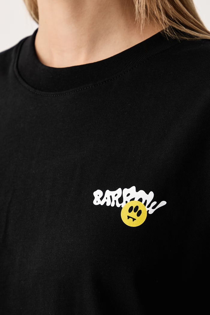 T-shirt damski bawełniany Barrow czarny F6BWUATH068