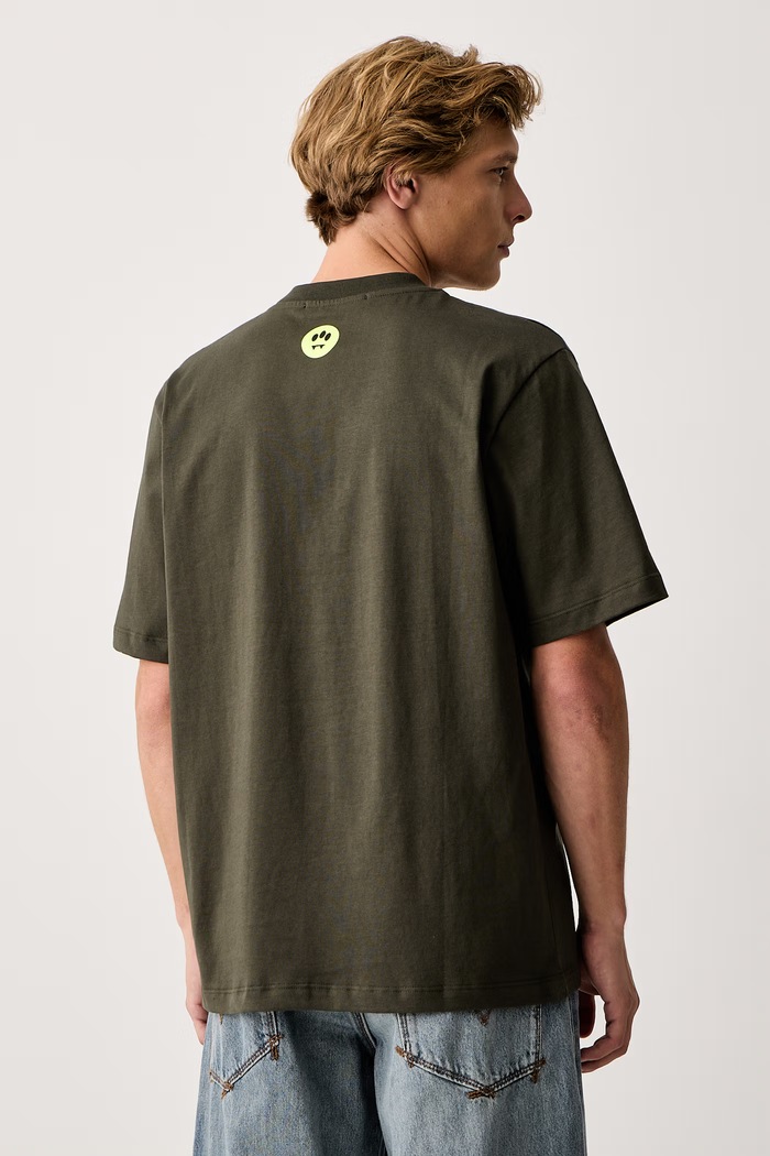 Odzież Barrow T-shirt bawełniany F6BWUATH065 zielony