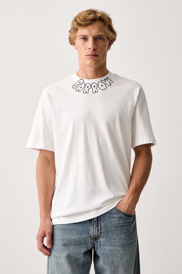 Odzież Barrow T-shirt bawełniany F6BWUATH048 biały