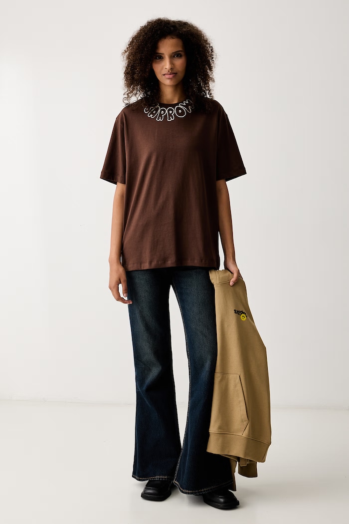 Barrow T-shirt pamut F6BWUATH048 barna AW26