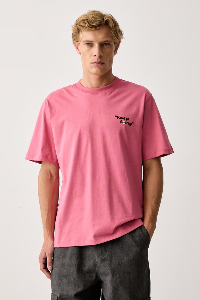 Odzież Barrow T-shirt bawełniany F6BWUATH042 różowy