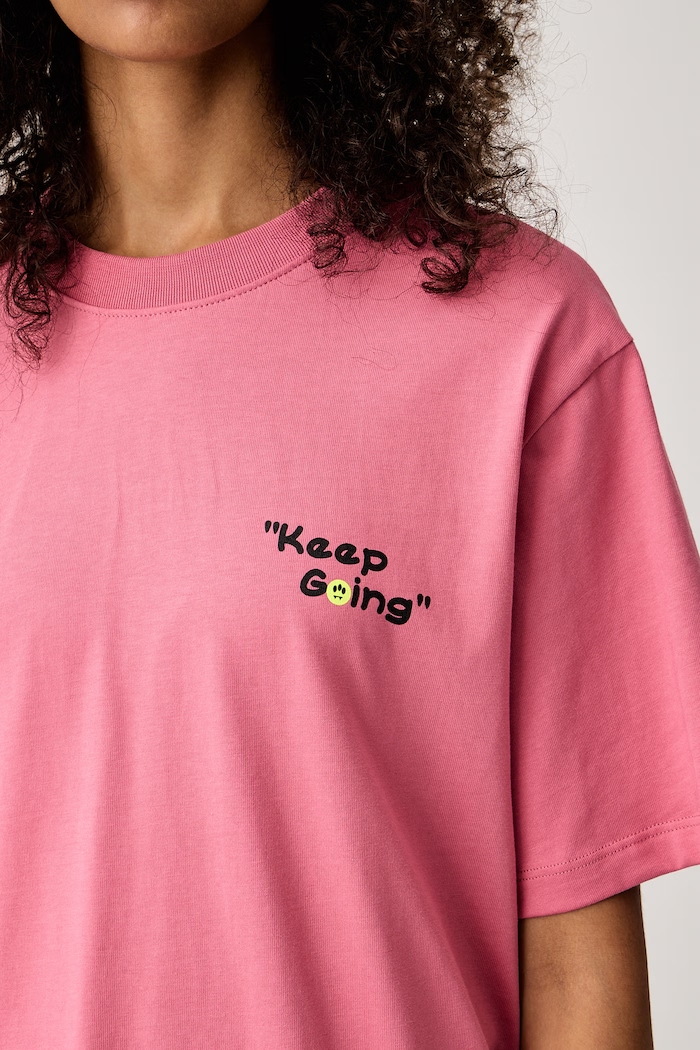 T-shirt pamut Barrow F6BWUATH042 rózsaszín