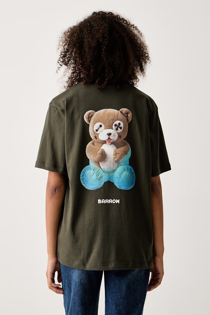 Barrow T-shirt βαμβακερό πράσινο F6BWUATH042