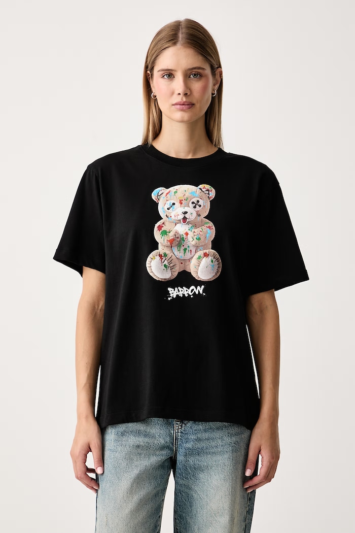 Barrow T-shirt βαμβακερό μαύρο F6BWUATH041