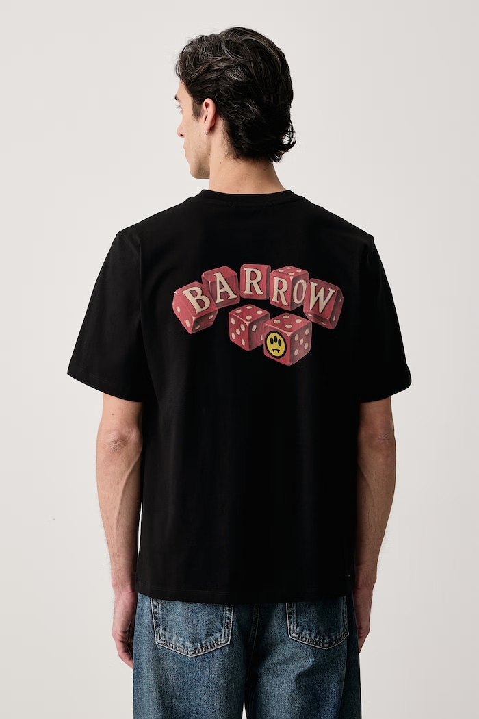 Barrow T-shirt pamut fekete F6BWUATH020