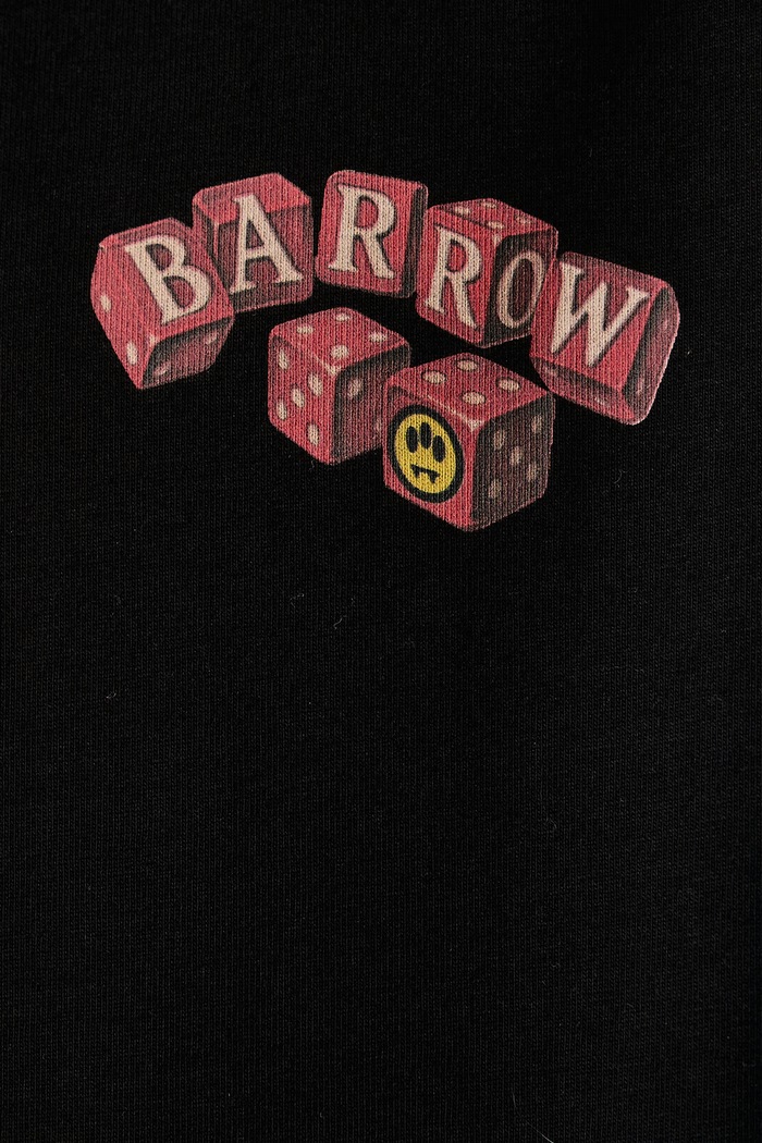 T-shirt bawełniany Barrow czarny F6BWUATH020