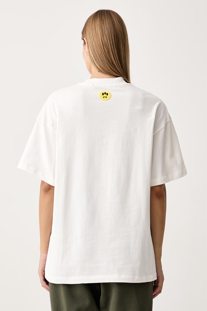 Odzież Barrow T-shirt bawełniany F6BWUATH019 biały