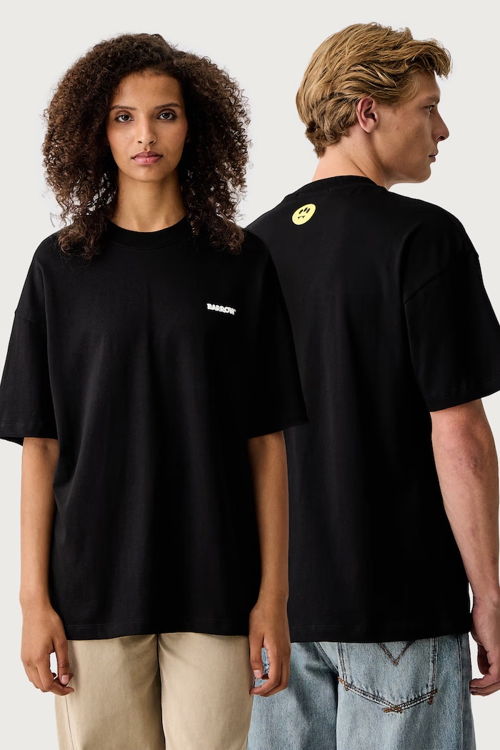 Barrow T-shirt pamut fekete F6BWUATH019