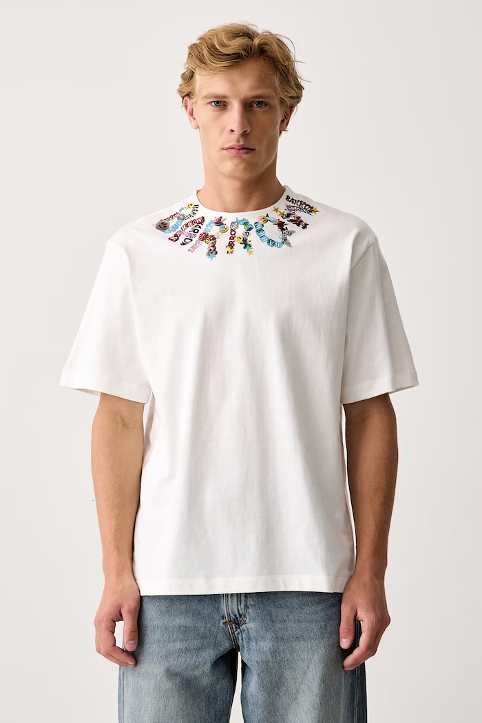Barrow T-shirt pamut F6BWUATH014 fehér AW26