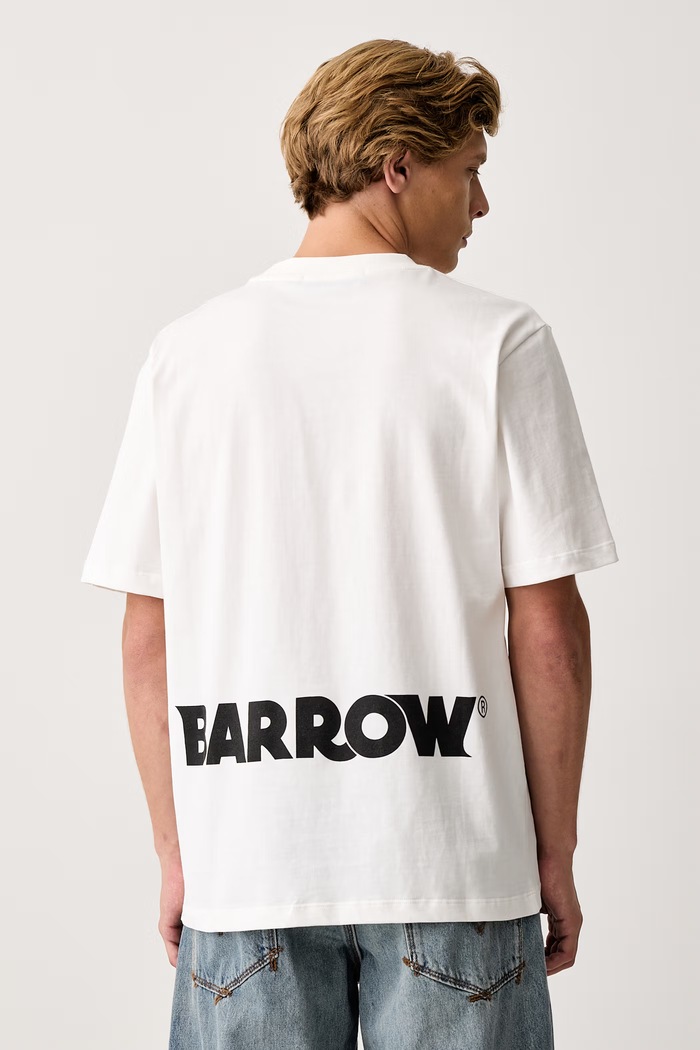 Odzież Barrow T-shirt bawełniany F6BWUATH013 biały