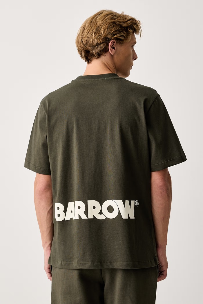 Odzież Barrow T-shirt bawełniany F6BWUATH013 zielony