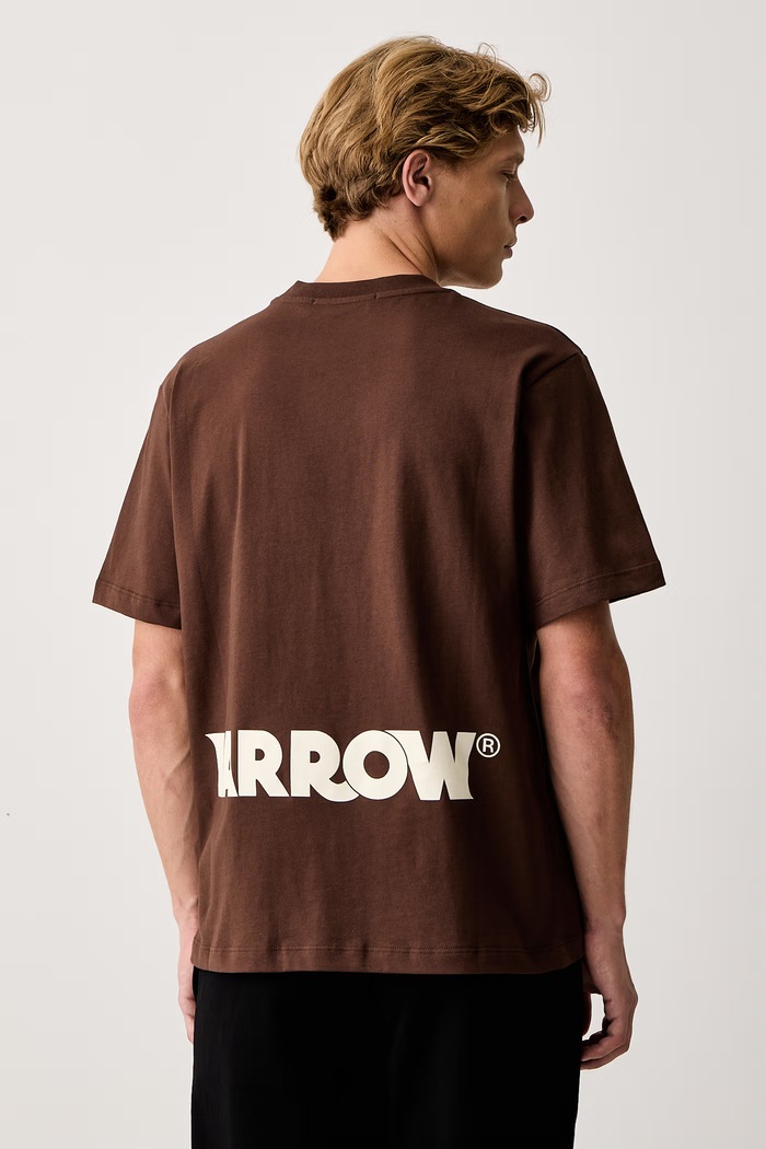 Odzież Barrow T-shirt bawełniany F6BWUATH013 brązowy