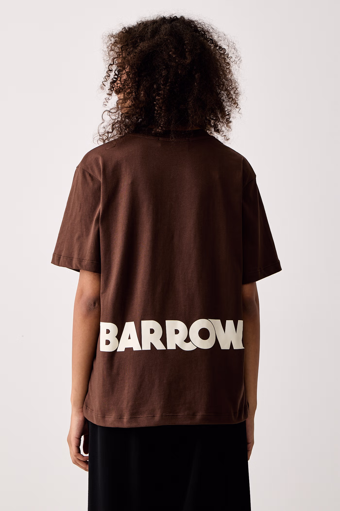 Ρούχα Barrow T-shirt βαμβακερό F6BWUATH013 καφέ