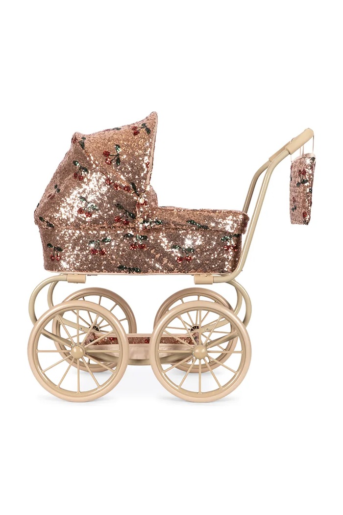 Dziewczynka Konges Sløjd Wózek dla lalek dziecięcy SPARKLY MINNIE DOLL PRAM KS106606.9BY2 różowy