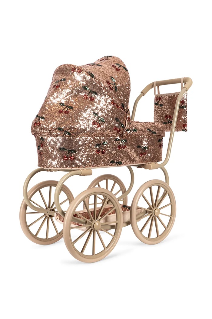 Wózek dla lalek dziecięcy SPARKLY MINNIE DOLL PRAM Konges Sløjd KS106606.9BY2 różowy