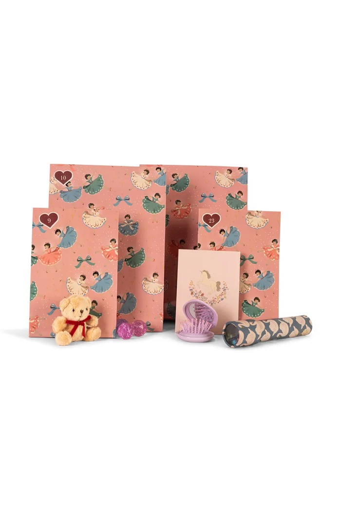 Konges Sløjd Kalendarz adwentowy dziecięcy CHRISTMAS CALENDAR WITH 24 GIFTS różowy KS106411.G.9BY2