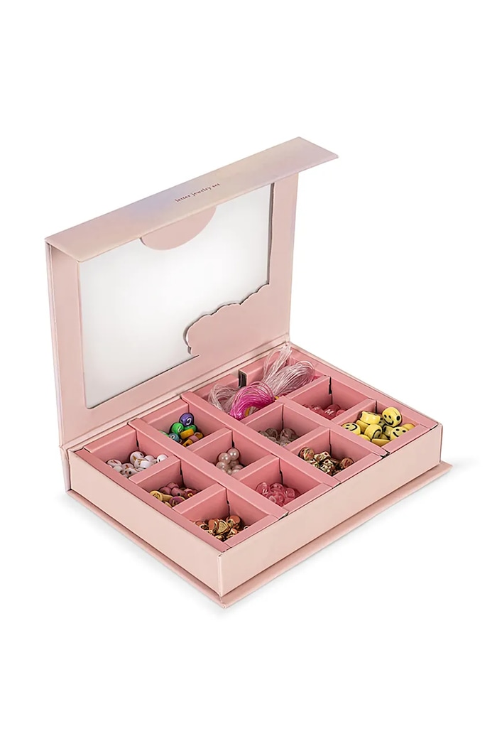 Konges Sløjd Zestaw do robienia biżuterii dziecięcy ABC JEWELRY SET KS106360.9BY2 różowy AW26