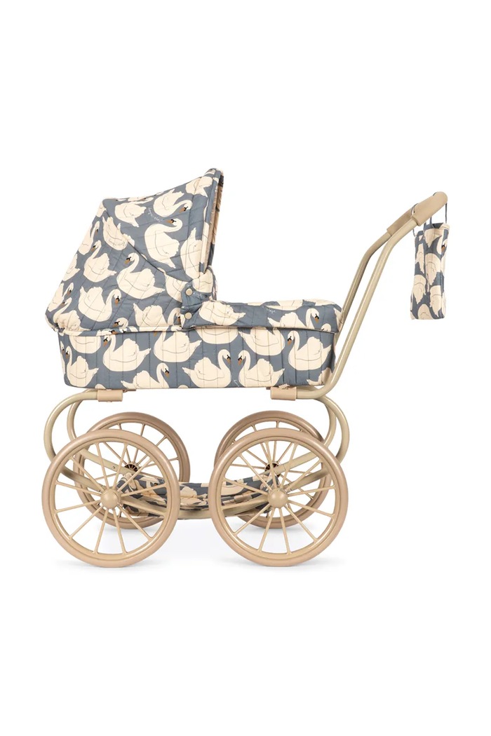 Konges Sløjd Wózek dla lalek dziecięcy bawełniany MINNIE DOLL PRAM KS106167.9BY2 biały AW26