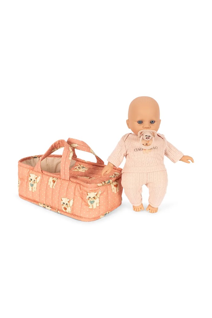 Konges Sløjd Zestaw zabawek dziecięcych CATTIE BABY DOLL WITH LIFT różowy KS105939.9BY2