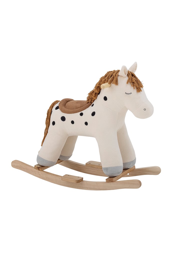 Bloomingville MINI Koń na biegunach dziecięcy Merlen Rocking Toy 82062144 biały AW26