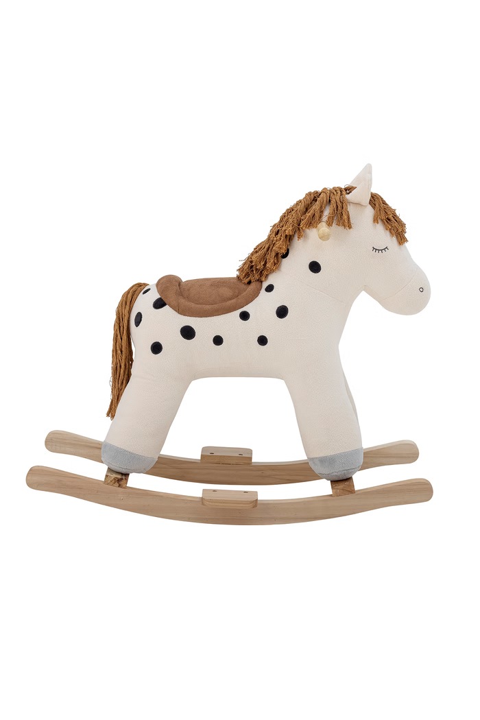 Chłopiec Bloomingville MINI Koń na biegunach dziecięcy Merlen Rocking Toy 82062144 biały