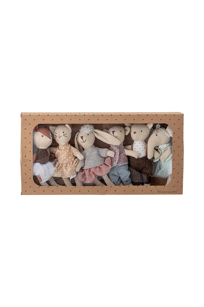 Bloomingville MINI Przytulanka dziecięca Animal friends Doll 82047518 multicolor AW26
