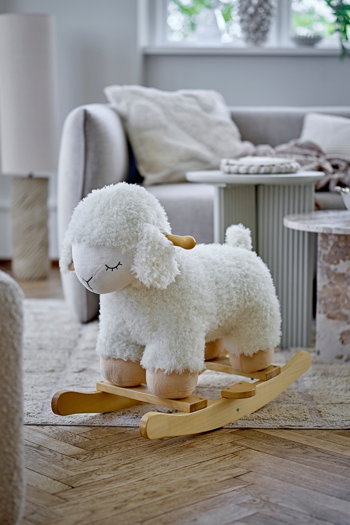 Koń na biegunach dziecięcy Laasrith Rocking Toy, Sheep Bloomingville MINI biały 56605629
