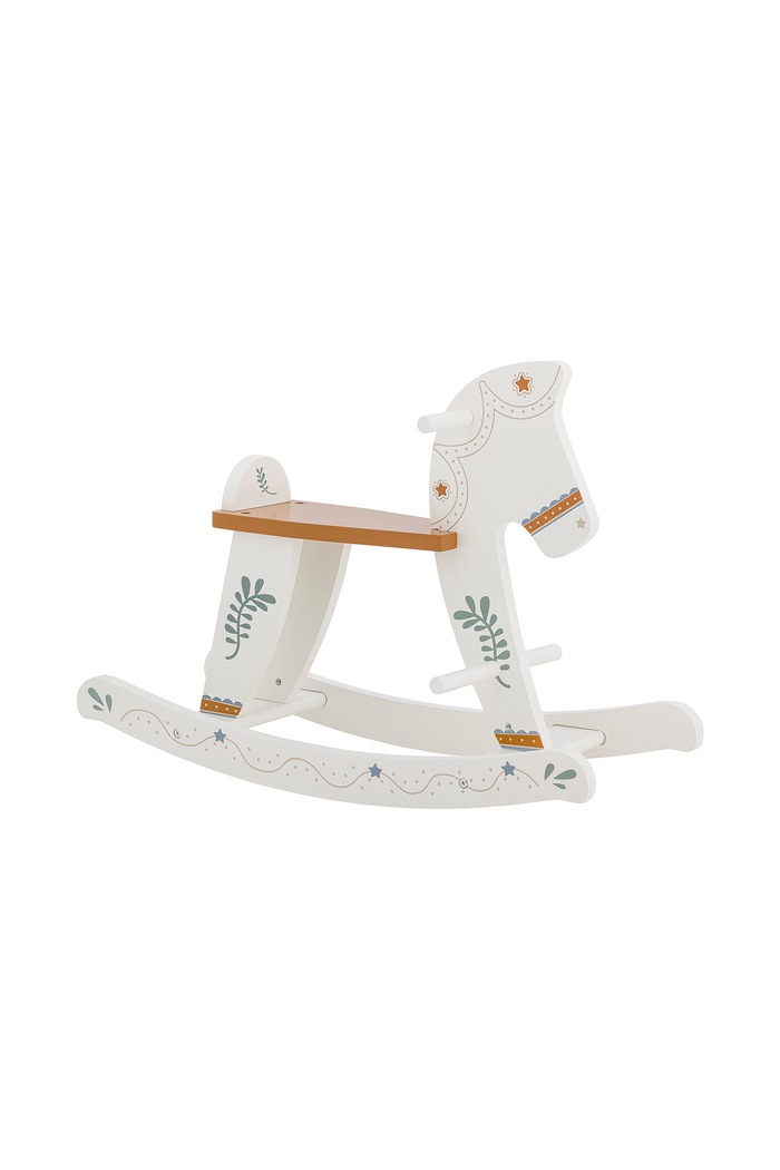 Bloomingville MINI Koń na biegunach dziecięcy Ruddy Rocking Toy 82062080 biały AW26