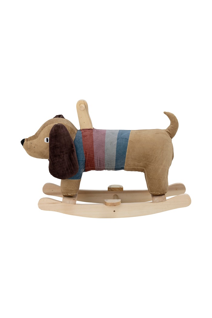 Chłopiec Bloomingville MINI Koń na biegunach dziecięcy Charlie Rocking Toy, Dog 82054120 beżowy