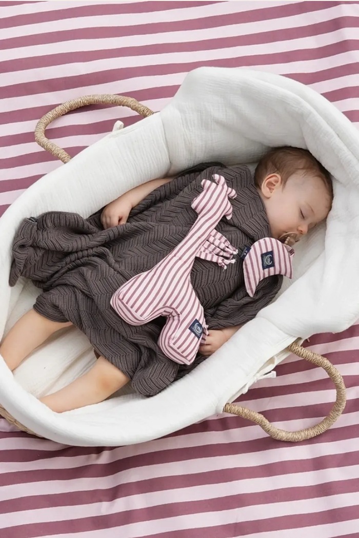 Chłopiec La Millou Grzechotka dziecięca STRIPES PINK 156260 różowy